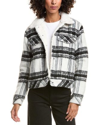 Bella Dahl Sherpa Lined Wool-Blend Trucker Jacket