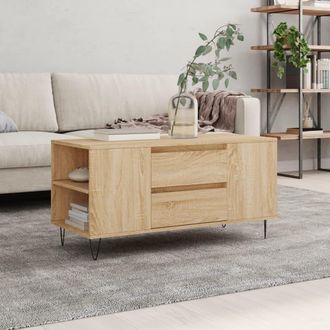vidaXL Vidaxl - Mesa De Centro Madera De Ingenier&iacute;a Roble Sonoma 102x44,5x50 Cm