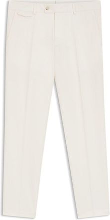 BOSS Easy-iron tapered-fit trousers in stretch-cotton poplin