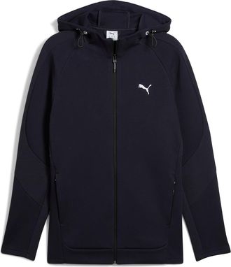 Puma Kapuzensweatshirt PUMA EVOSTRIPE FULL-ZIP HOODIE DK, Herren, Gr. XXL, blau (new navy), Obermaterial: 77% Baumwolle, 23% Polyester, unifarben, slim fit