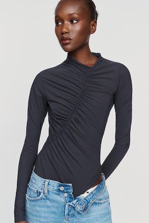 A Gold E Lupin Ruched Bodysuit