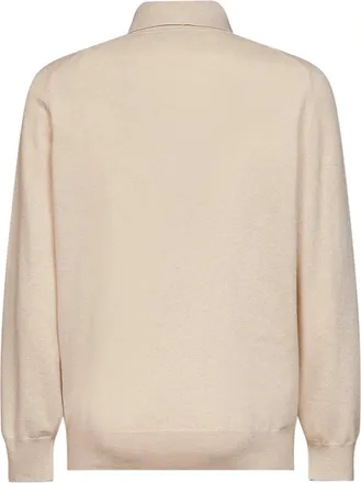 Brunello Cucinelli Mens Polo Shirt Champagne Cashmere Beige T-shirts And Polos