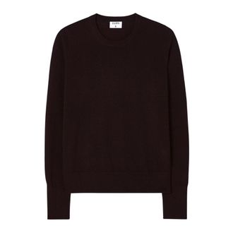 Filippa K Merino R-neck Sweater - Dames - Ronde hals truien - Bruin - S - Wol - Truien & Vesten