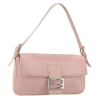 Fendi Pre-owned Vintage Schoudertas - Dames - Pre-owned - Roze - Maat: ONE Size Leer