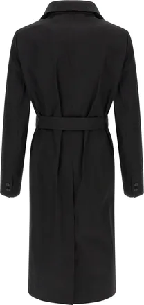 Rick Owens Mens Black Cotton Coat Clothing