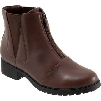 Softwalk Marni Cap Toe Bootie in Dark Brown at Nordstrom, Size 10.5