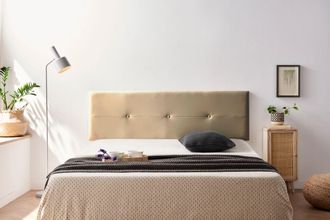 Moonia Moonia - Cabecero Tapizado Napoli Polipiel 100x50x5 Cm - Dorado