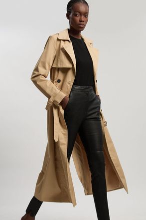 Karen Millen Womens Stretch Leather Legging - Black - Size 14 UK