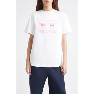 Sandy Liang Peanut Boxy Cotton Graphic T-Shirt in White at Nordstrom, Size X-Small