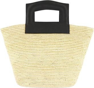 Sensi Studio Handgemaakte Ovale Mandtas - Dames - Handtassen - Geel - ONE Size - Tassen