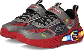 Skechers Light Storm 3 Toddler 400151l Sneaker, Metallic Grey/Red, 22.0 cm