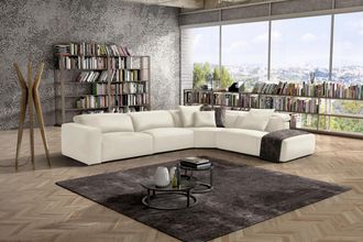 Egoitaliano Ecksofa »Beverly, extravangantes Designsofa mit erstklassigem Sitzkomfort« wahlweise mit elektrischer Relaxfunktion, Kopfteilverstellung