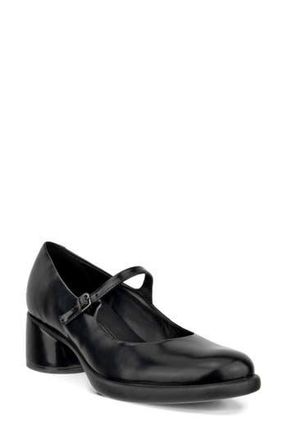 Ecco Sculpted Leather Mary Jane Pump in Black at Nordstrom Rack, Size 11-11.5Us / 42Eu