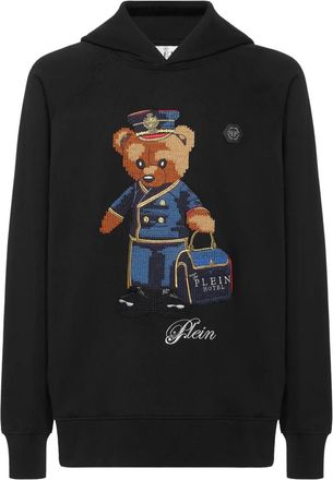 Philipp Plein Felpa Teddy Doorman con cappuccio - Nero