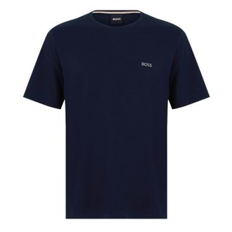 HUGO BOSS Heren T-shirt met ronde hals en korte mouwen in mix-and-match-stijl (Marine)