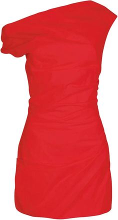 Paris Georgia Remmy off-shoulder mini-jurk - Rood