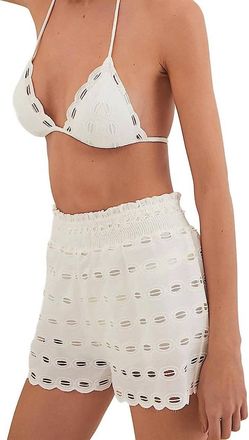 Vix Eyelet Babi Shorts In White