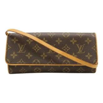 Louis Vuitton Pre-owned Cross Body Bags, female, Brown, Size: ONE SIZE Pre-owned Pochette Twin Monogram 2way Shoulder Bag