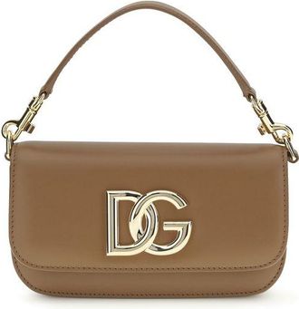 Dolce & Gabbana Brown Calf Leather Bos Taurus Womens Handbag