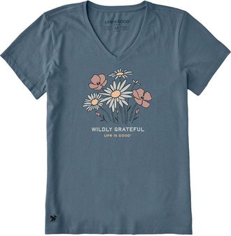 Life is good Crusher V-Neck T-Shirt