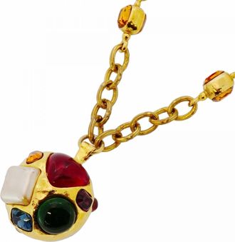 Chanel gold gold Plating Necklace (Pre-Owned)