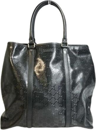 Gucci Pre-owned Tote Bags, male, Black, Size: ONE SIZE Pre-owned GG Imprim&eacute; Tote Bag