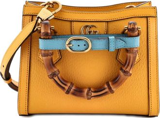 Gucci Diana NM Bamboo Handle Tote Leather Mini crossbody bag - Yellow