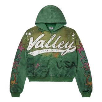 Vale Forever Inferno Zip Up Hoodie Green VALE-09-007-IZU-GN