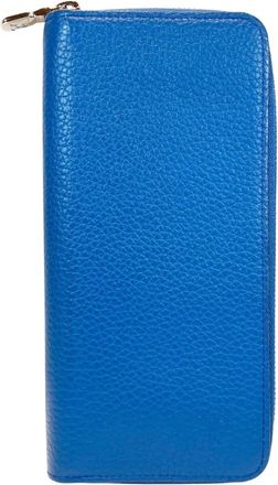 Louis Vuitton Taiga Blue Leather Long Wallet (Bi-Fold) (Pre-Owned)