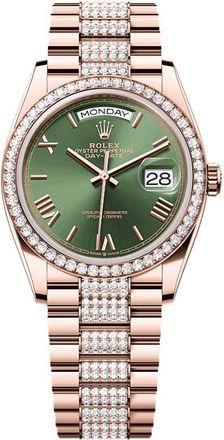 Rolex Day Date Automatic Chronometer Diamond Watch M128345RBR-0086