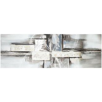 Atmosphera Atmosphera - Lienzo Pintado abstrait Gris 150 X 50 Cm Cr&eacute;ateur DInt&eacute;rieur