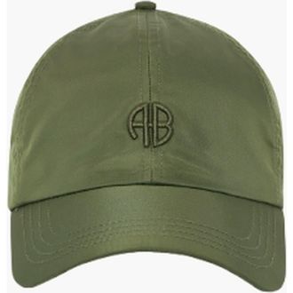 Anine Bing Jeremy Nylon AB Baseball Cap in Army Green at Nordstrom