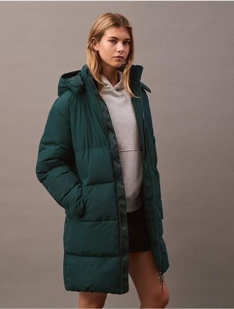 Calvin Klein Jeans Calvin Klein Womens Heavyweight Relaxed Puffer Jacket - Green - XS