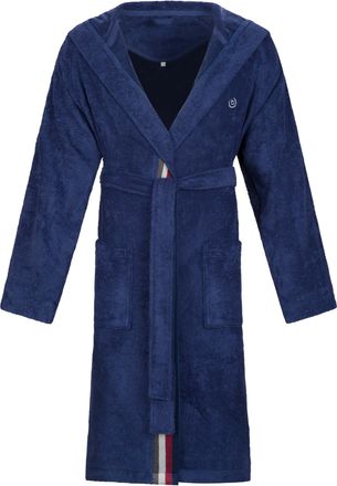 Bugatti Herrenbademantel »Decimo, ideal für Sauna & Spa, Hotelbademantel, Morgenmantel« mit Kapuze & farbiger Kantenblende, reine Baumwolle