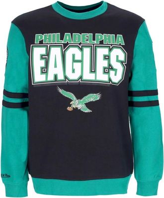 Mitchell & Ness Philadelphia Eagles Crewneck Sweatshirt - Heren - Sweatshirts - Veelkleurig - S - Katoen - Hoodies & sweatvesten
