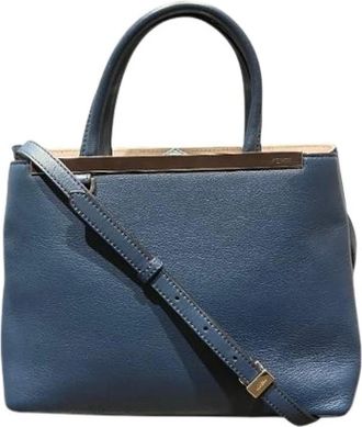Fendi Pre-owned Borsa a Mano Petite 2Jours in Pelle Bicolore - - Pre-owned - Donna - Blu - ONE SIZE