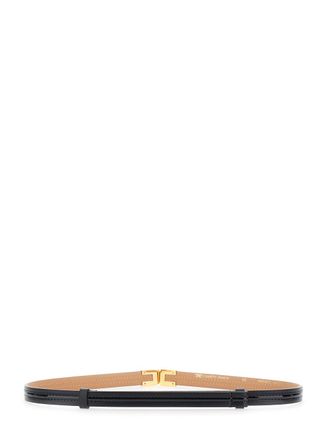 Elisabetta Franchi Womens Belt Black Eco Leather