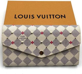 Louis Vuitton Damier Azur Beige Damier Azur Wallet (Bi-Fold) (Pre-Owned)