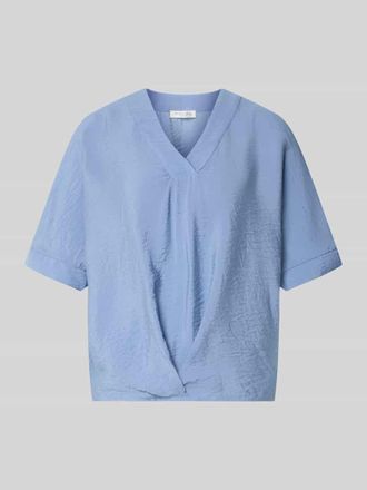 Christian Berg Blusenshirt mit V-Ausschnitt in Jeansblau, Gr&ouml;&szlig;e 34