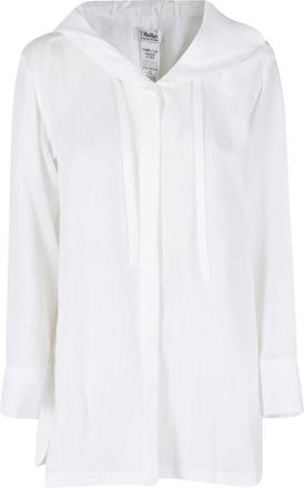 Max Mara Prugna Cappuccio - Dames - Parka Jassen - Wit - 2XS - Linnen - Jassen