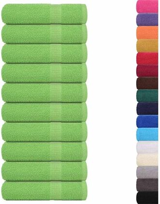 vidaXL Toallas De Ba&ntilde;o 10 Uds Verde Manzana 100x150 Cm 360 Gsm Vidaxl