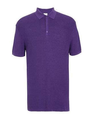 8 by YOOX ORGANIC COTTON-CACHEMERE BLEND KNITWEAR S/SLEEVE RIB POLO