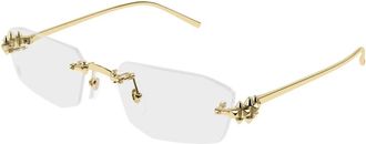 Cartier Ct 0683O Optisch Montuur - unisex - Brillen - Geel - 56 MM - Accessoires