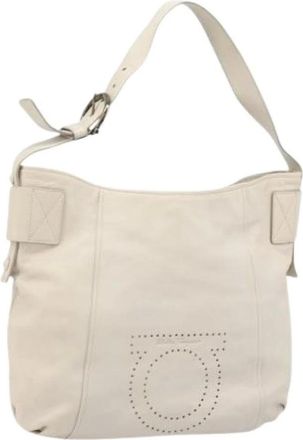 Ferragamo Pre-owned Shoulder Bags, female, Beige, Size: ONE SIZE Pre-owned Hand Bag