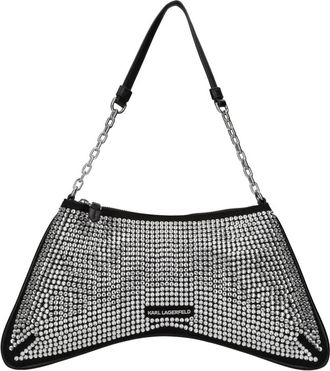 Karl Lagerfeld 246W3026 Schoudertas - Dames - Schoudertassen - Zwart - ONE Size - Leer - Tassen
