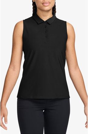 Nike Victory Dri-FIT Sleeveless Polo in 010 010 Black/white at Nordstrom, Size Xx-Large