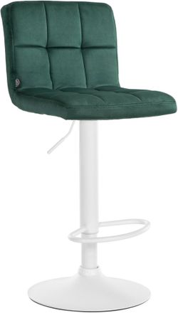 Clp Taburete De Bar Peru En Terciopelo Verde Blanco