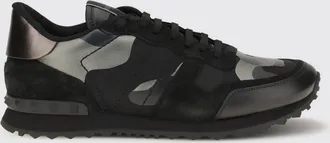 Valentino Garavani Rockrunner Low-Top Trainers in Leather and Suede with Camouflage Pattern