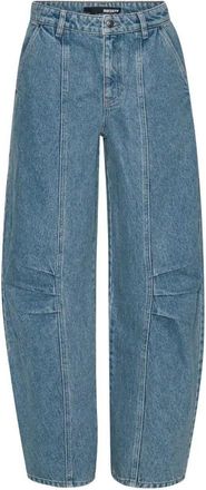 Rotate Panelled Denim Trousers - Womens - Organic Cotton