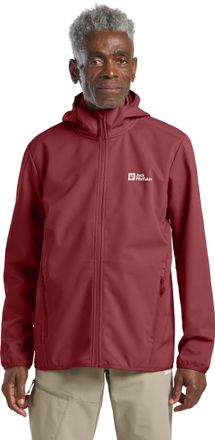 Jack Wolfskin Softshelljacke JACK WOLFSKIN BORNBERG HOODY M, Damen, Gr. XL (54/56), rot (deep, ruby), Obermaterial: 100% POLYESTER, Jacken Softshelljacke